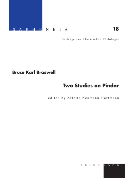Cover image for book Two Studies on Pindar