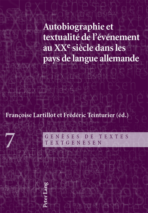 Cover image for book Autobiographie et textualité de lévénement au XXe siècle dans les pays de langue allemande
