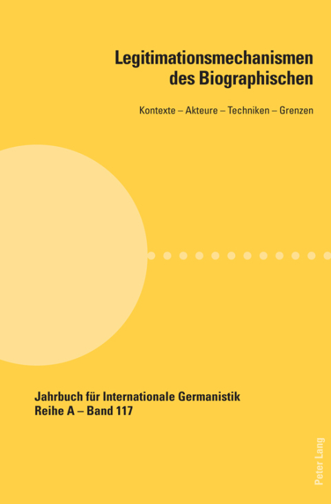 Cover image for book Legitimationsmechanismen des Biographischen