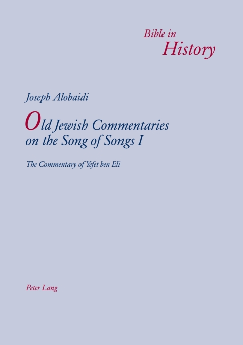 Cover image for book Old Jewish Commentaries on the Song of Songs I