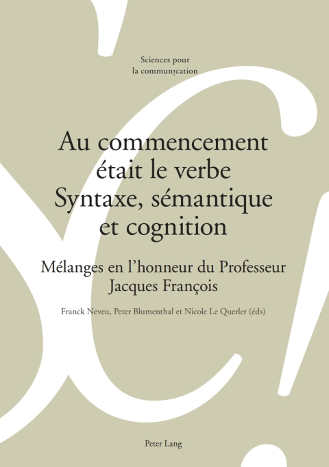 Cover image for book Au commencement était le verbe  Syntaxe, sémantique et cognition