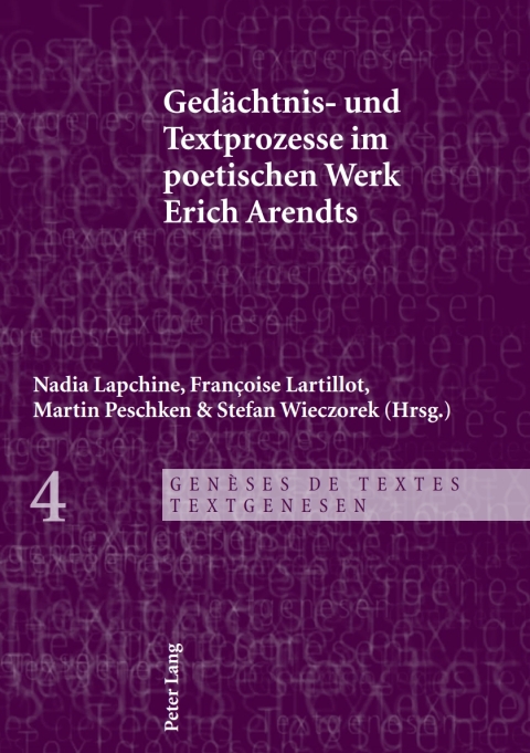 Cover image for book Gedächtnis- und Textprozesse im poetischen Werk Erich Arendts