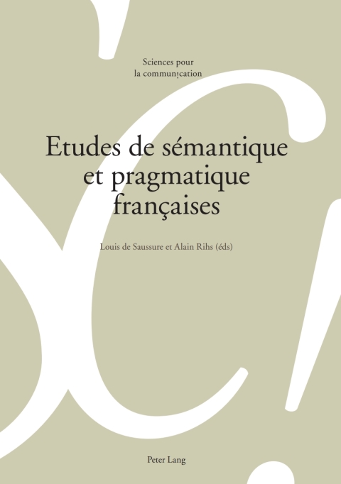 Cover image for book Etudes de sémantique et pragmatique françaises