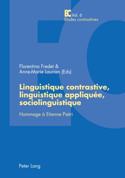 Cover image for book Linguistique contrastive, linguistique appliquée, sociolinguistique