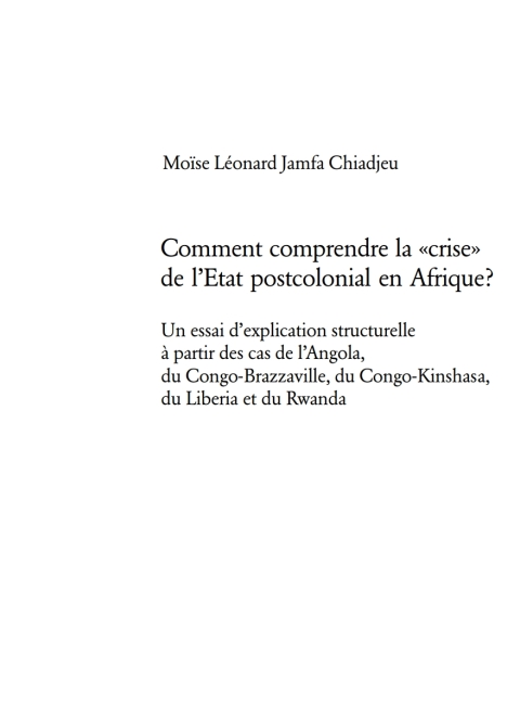 Cover image for book Comment comprendre la «crise» de lEtat postcolonial en Afrique?