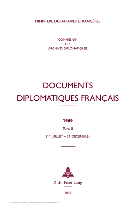 Cover image for book Documents diplomatiques français