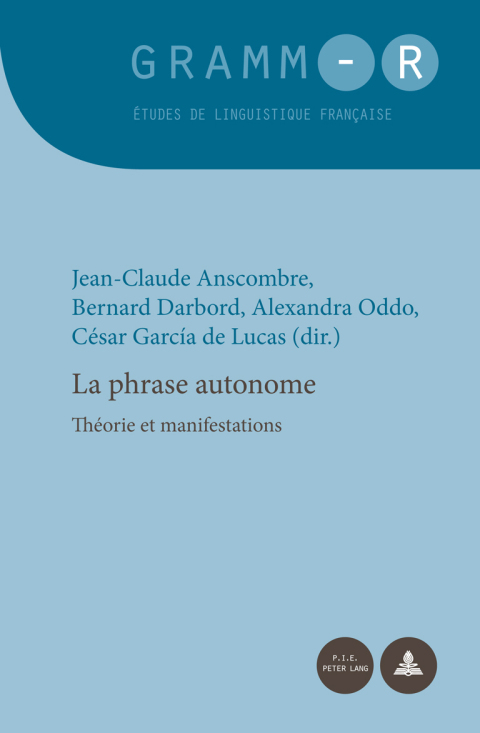 Cover image for book La phrase autonome