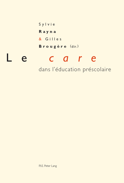 Cover image for book Le «care» dans l’éducation préscolaire