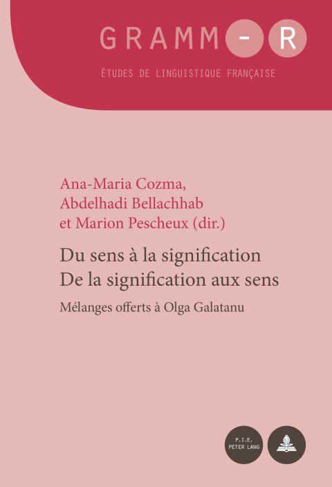 Cover image for book Du sens à la signification / De la signification aux sens