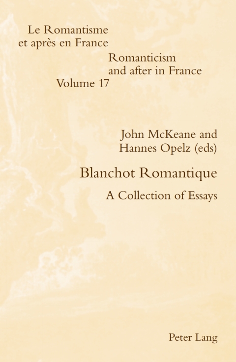Cover image for book Blanchot Romantique