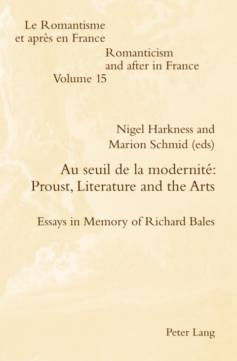 Cover image for book Au seuil de la modernité: Proust, Literature and the Arts