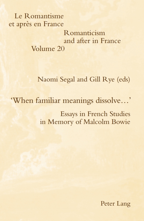 Cover image for book ‘When familiar meanings dissolve…’
