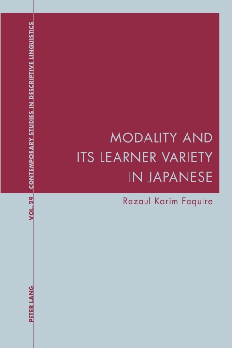 Cover image for book Modality and Its Learner Variety in Japanese