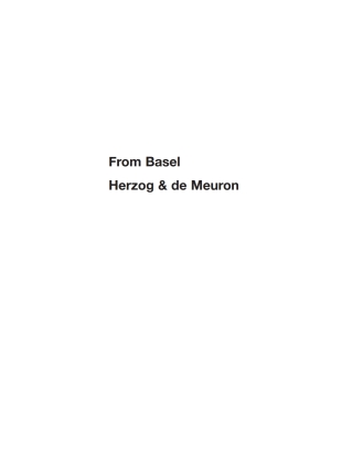 From Basel - Herzog & de Meuron