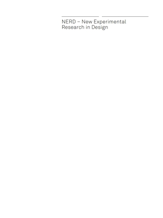 NERD – New Experimental Research in Design