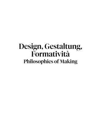 Design, Gestaltung, Formatività