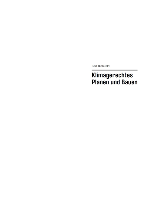Basics Klimagerechtes Planen und Bauen 