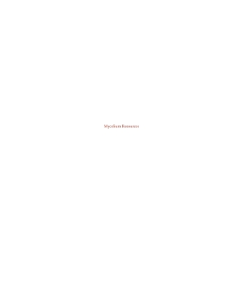 Mycelium Resources in Architecture and Design