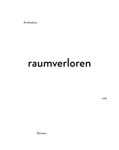 Cover image for book raumverloren