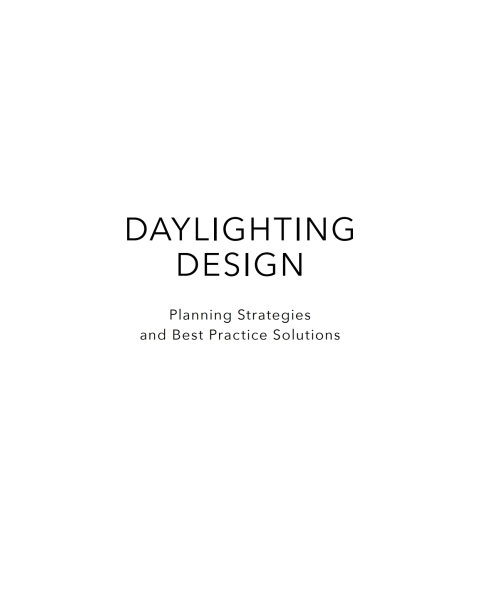Cover image for book Daylighting Design