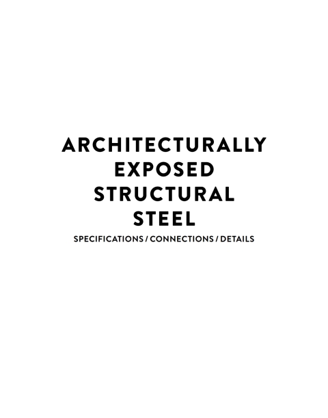 Cover image for book Architecturally Exposed Structural Steel