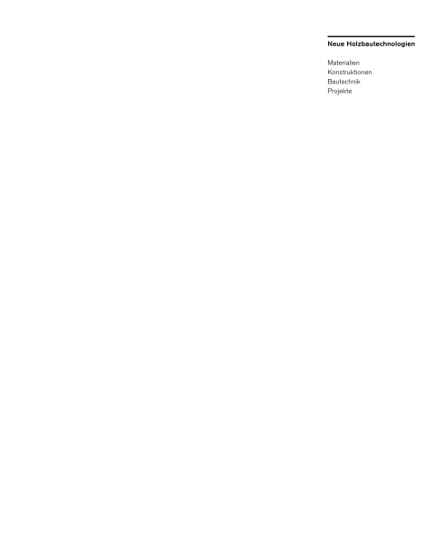 Cover image for book Neue Holzbautechnologien