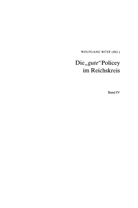 Cover image for book Die lokale Policey
