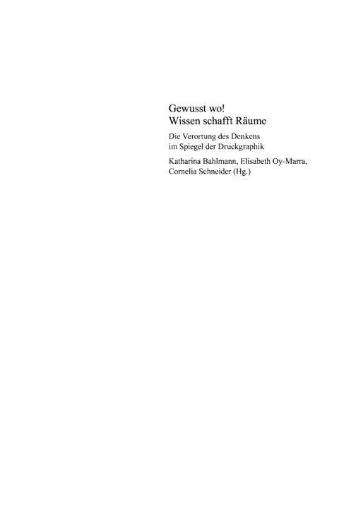 Cover image for book Gewusst wo! Wissen schafft Räume