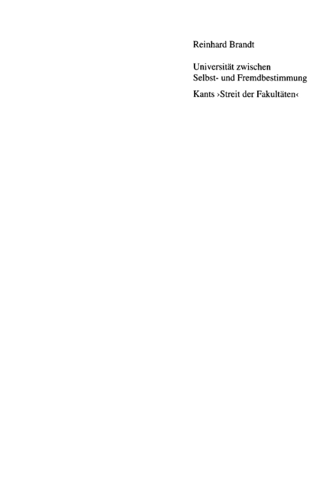 UniversitÃ¤t zwischen Selbst- und Fremdbestimmung 