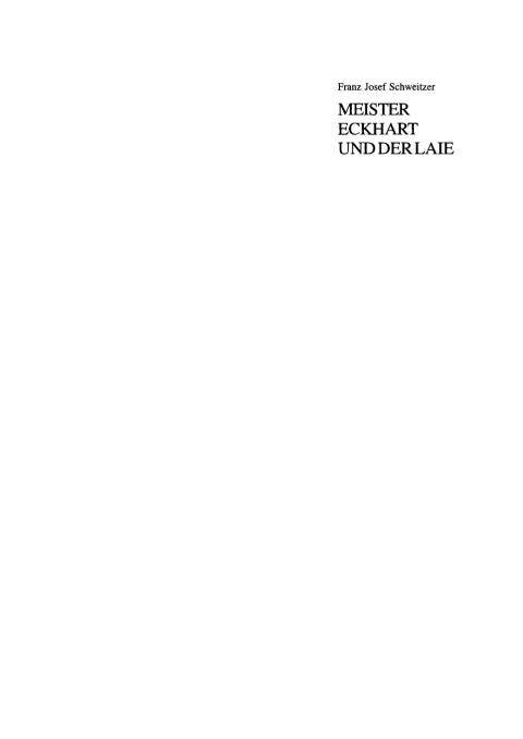 Cover image for book Meister Eckhart und der Laie