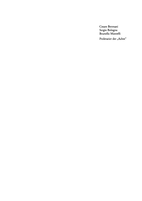 Cover image for book Proletarier der "Achse"
