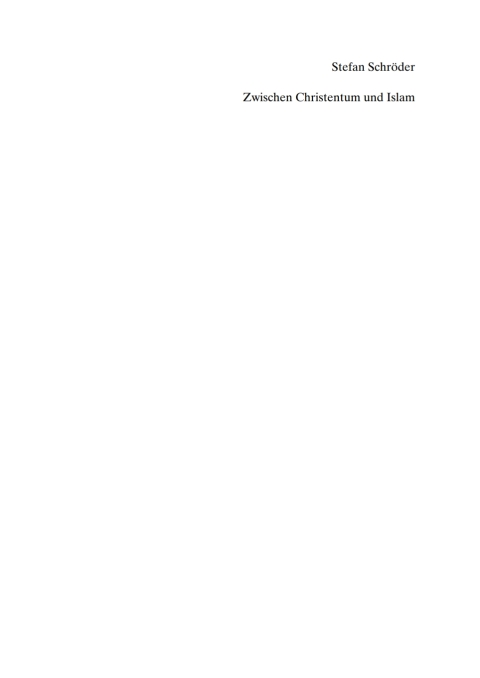Cover image for book Zwischen Christentum und Islam