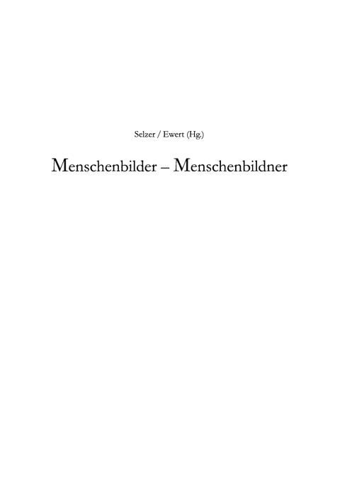 Cover image for book Menschenbilder - Menschenbildner
