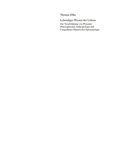 Cover image for book Lebendiges Wissen des Lebens