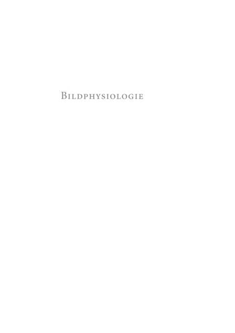 Cover image for book Bildphysiologie
