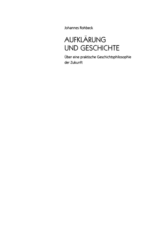Cover image for book Aufklärung und Geschichte