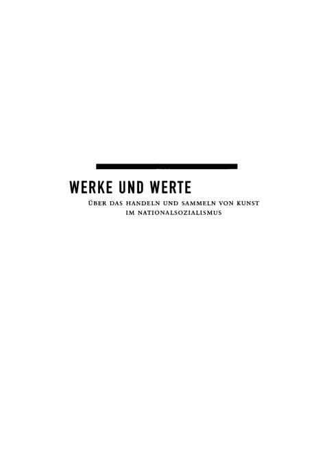 Cover image for book Werke und Werte