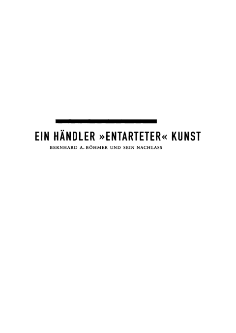 Cover image for book Ein Händler "entarteter" Kunst