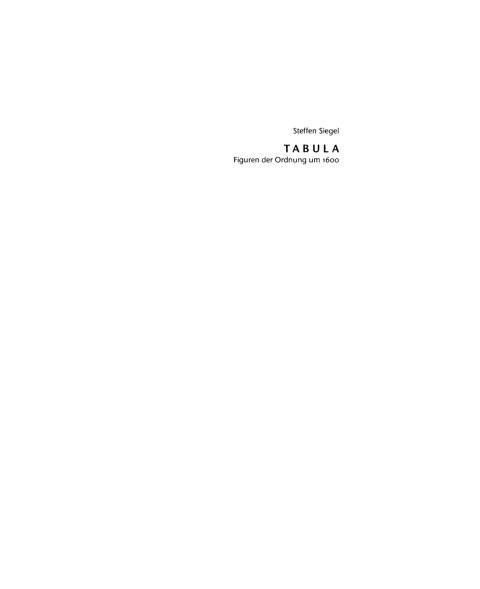 Cover image for book Tabula