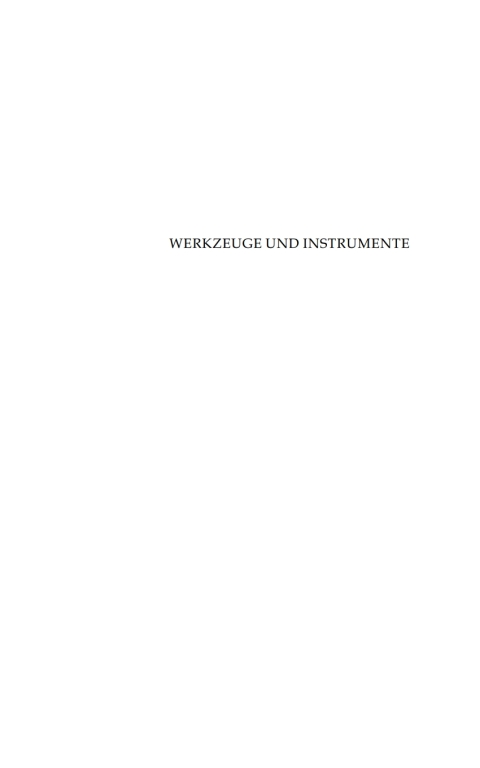 Cover image for book Werkzeuge und Instrumente