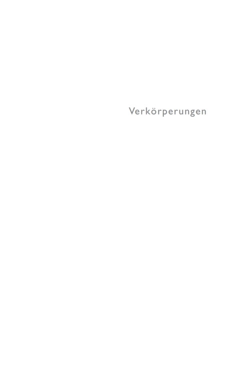 Cover image for book Verkörperungen