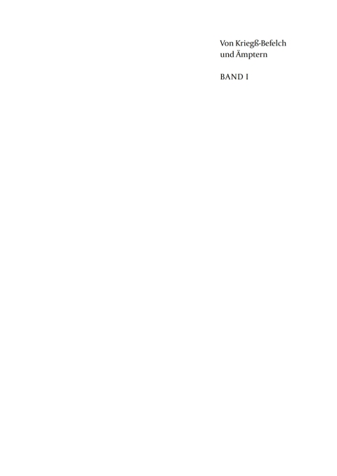 Cover image for book Von Kriegß-Befelch und Ämptern