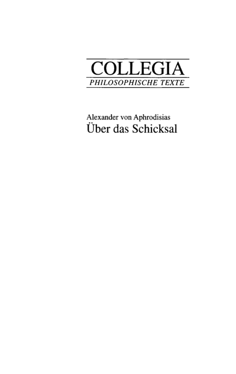 Cover image for book Über das Schicksal