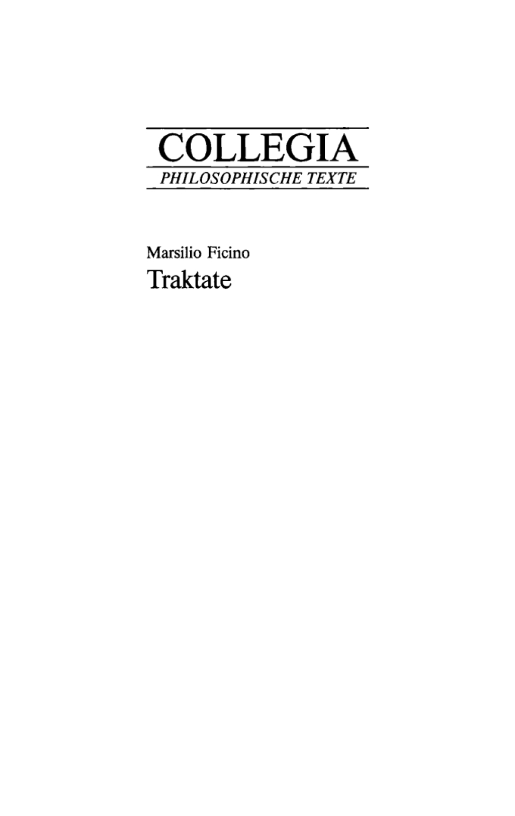 Page Fidelity Traktate zur Platonischen Philosophie; $179.81