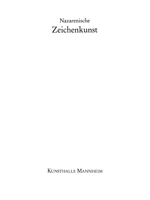 Cover image for book Nazarenische Zeichenkunst