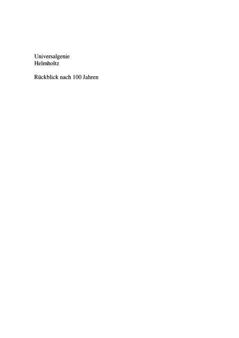 Cover image for book Universalgenie Helmholtz