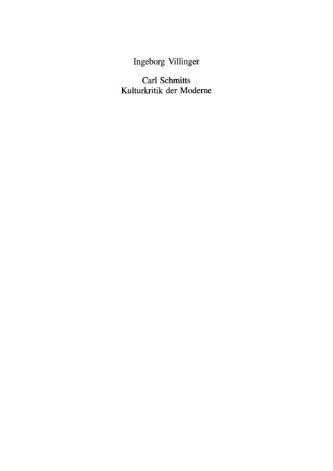 Cover image for book Carl Schmitts Kulturkritik der Moderne