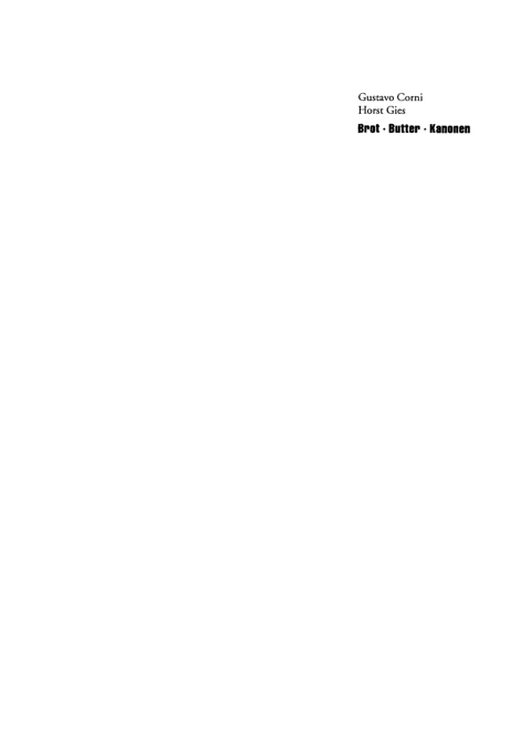Cover image for book Brot - Butter - Kanonen