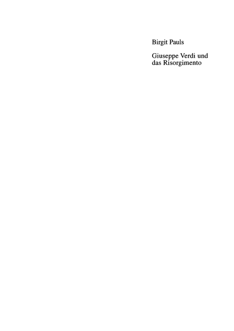 Cover image for book Giuseppe Verdi und das Risorgimento