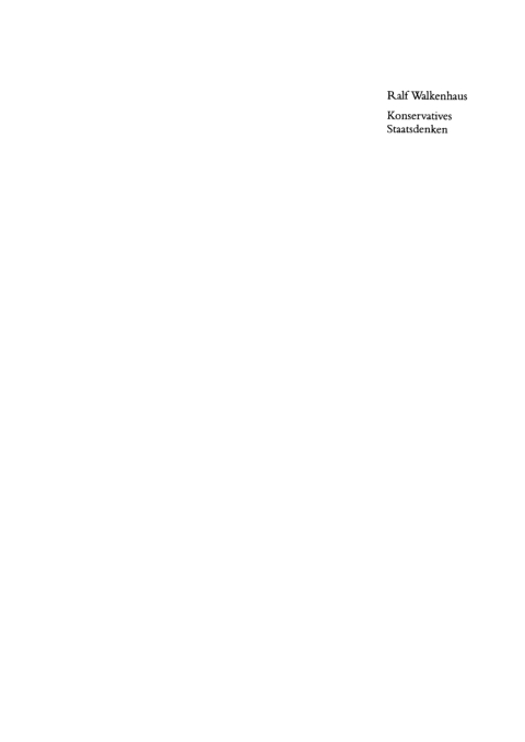 Konservatives Staatsdenken 